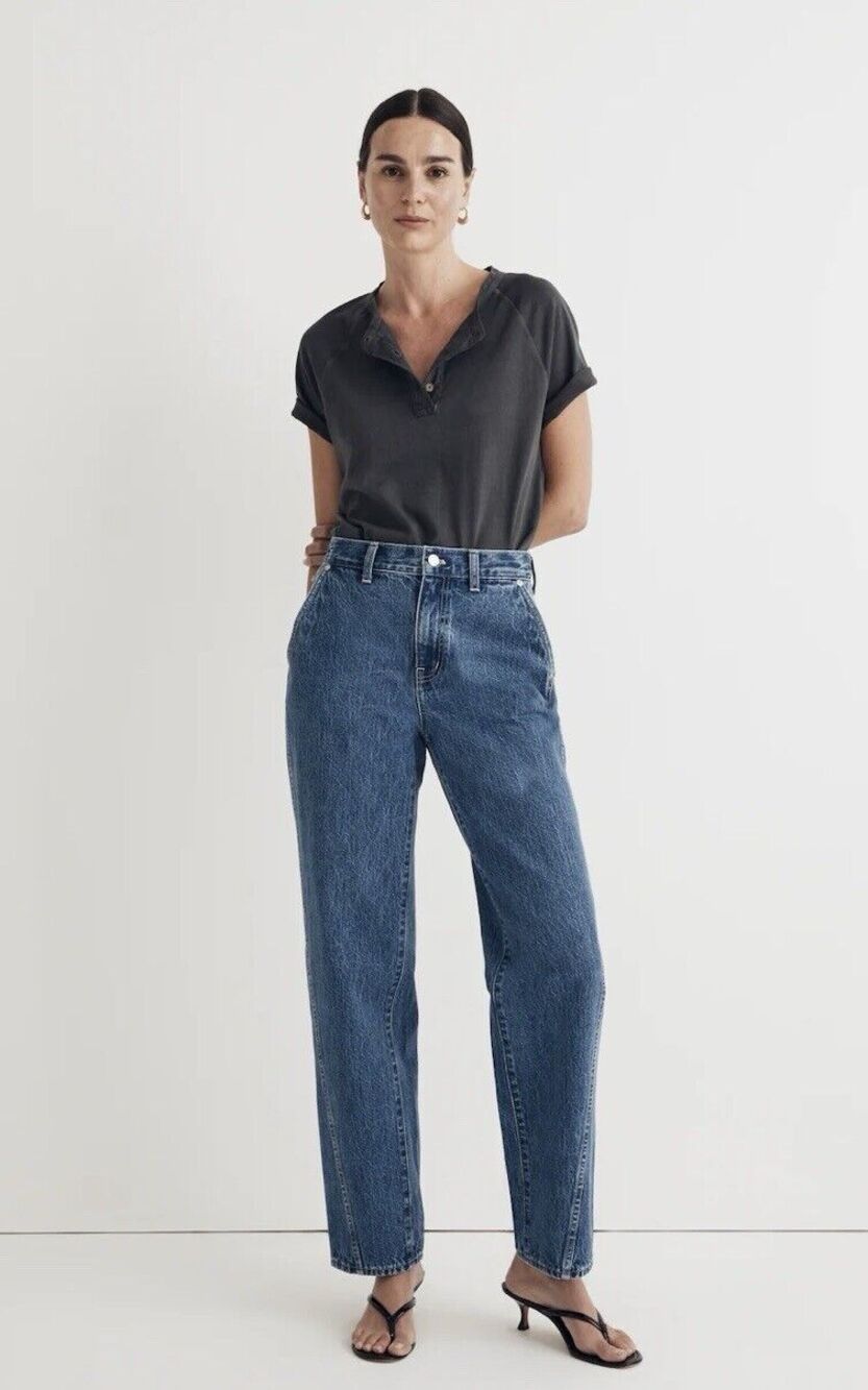 Madewell Baggy Straight Jeans Twisted Seam Edition Women's Size 30